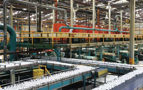 production of aluminum cans
