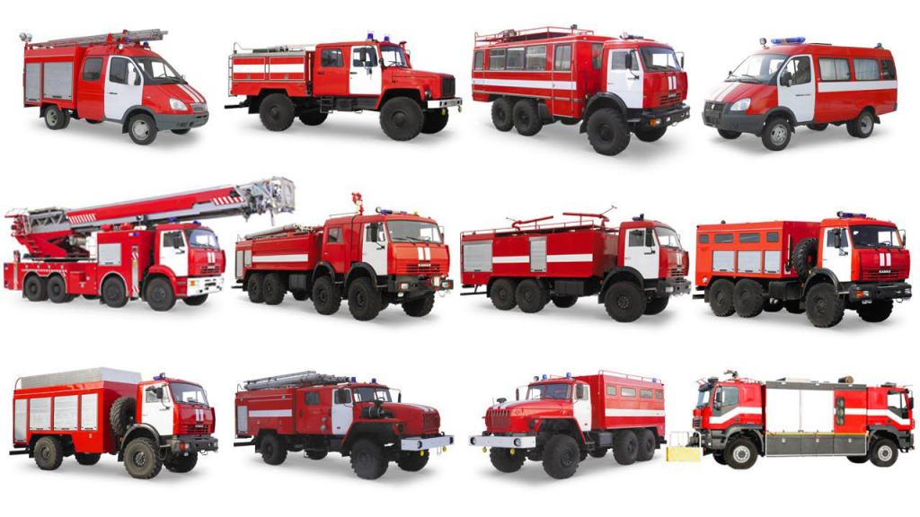 classification des camions de pompiers