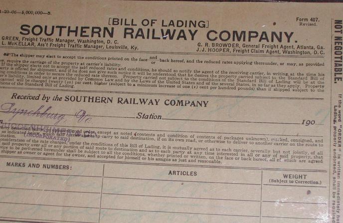 connaissement douanier