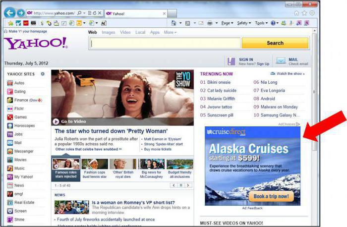 publicité sur Internet