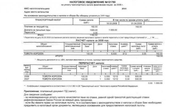 calcul de la taxe de transport