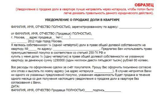 refus notarié d'une part dans un appartement