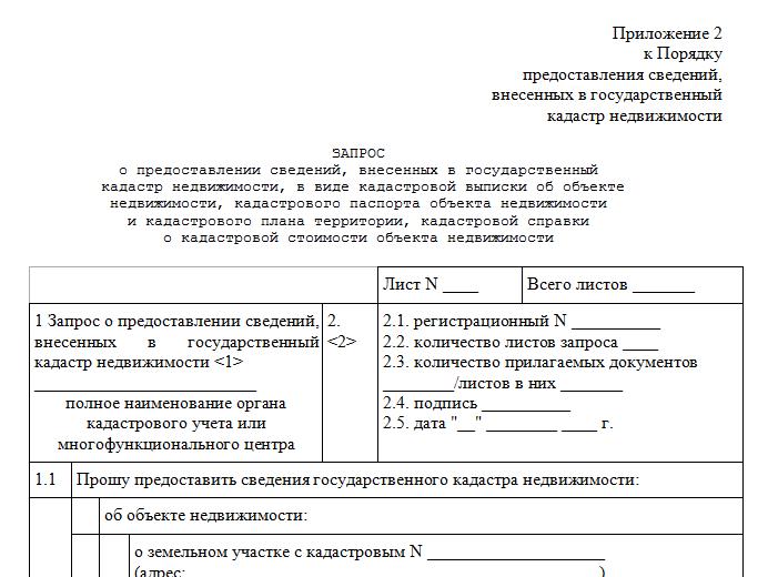 Application à Rosreestr