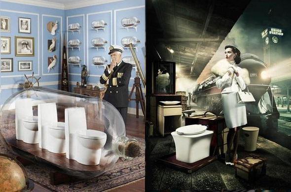 publicité de plomberie sur des bannières