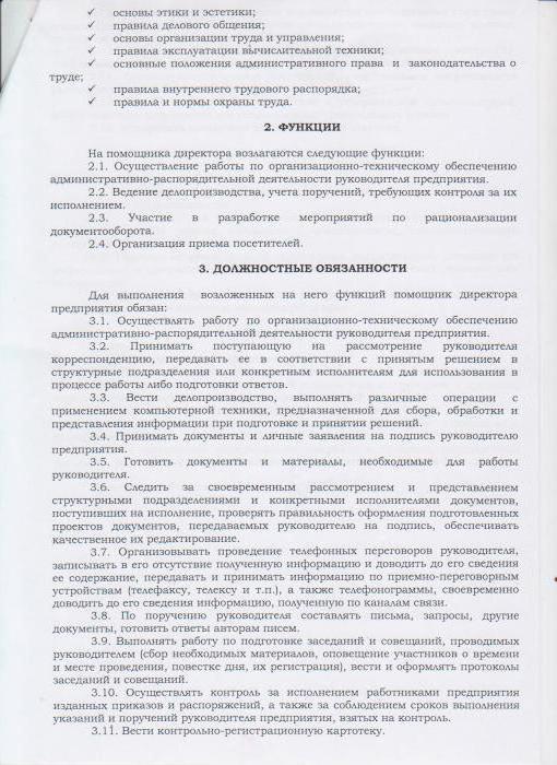 directeur adjoint des tâches informelles