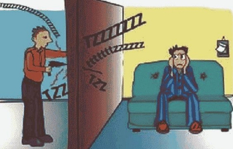 les voisins écoutent de la musique fort