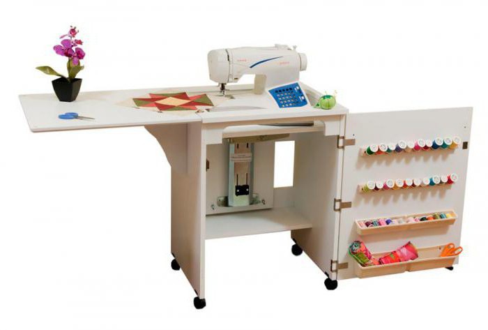 Lieu de travail pour une couturière à la maison