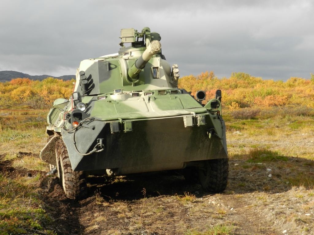 Bâti d'artillerie automoteur.