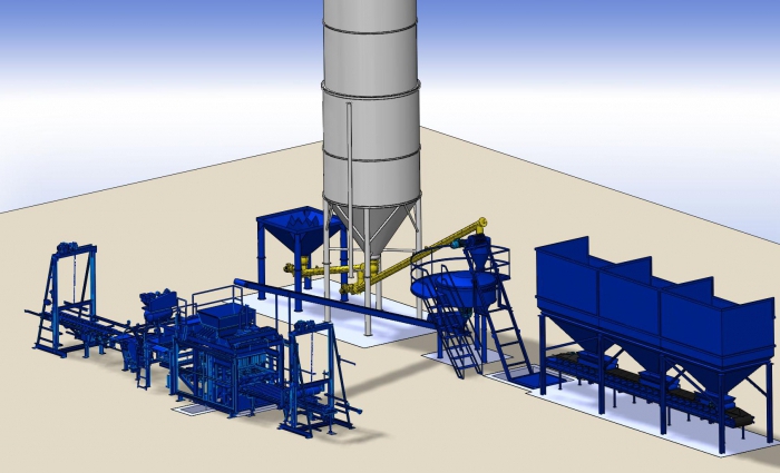 Vibropress pour la production de briques