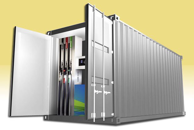 modular gas station container type