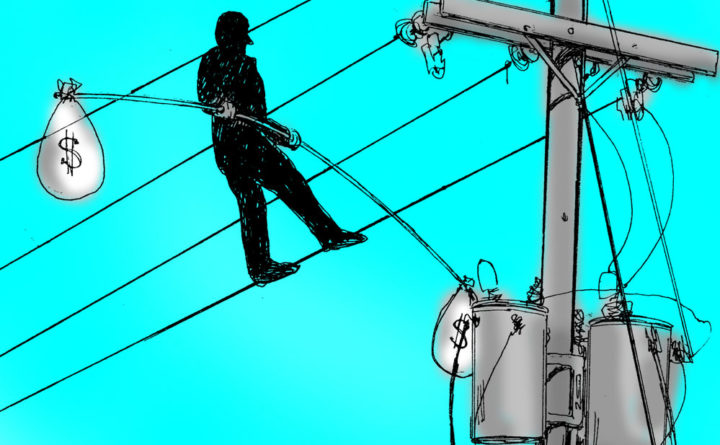 pénalité pour connexion illégale au réseau électrique