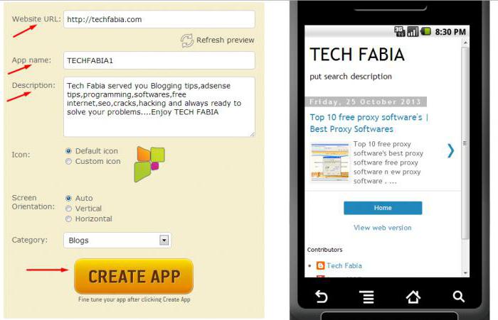 create an android application without programming skills