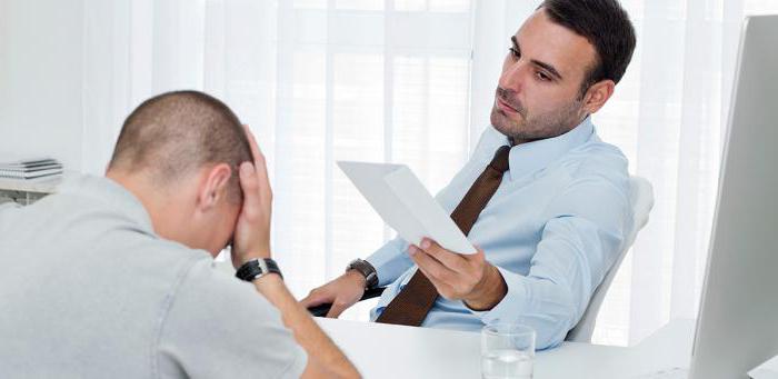 Ordre de licencier un employé à l'initiative de l'employeur