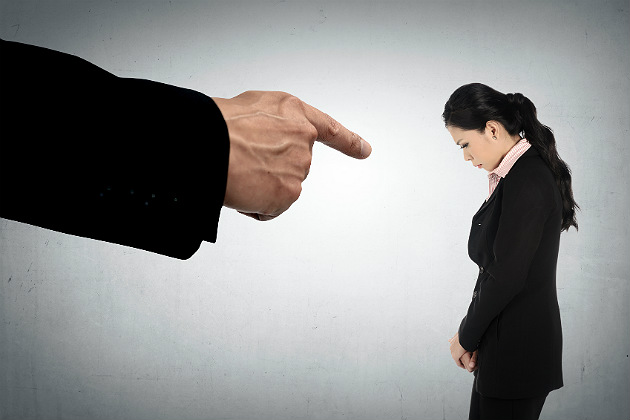 réprimande dans le travail