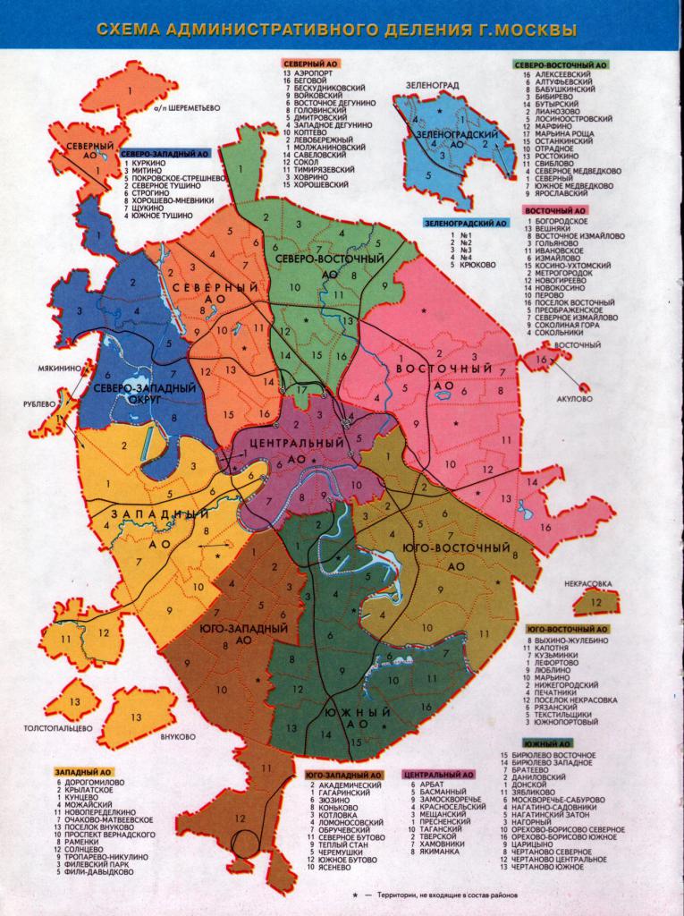 districts administratifs de Moscou