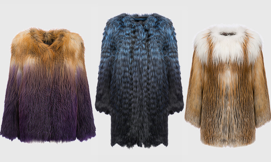 Veste en fourrure de renard en cuir véritable