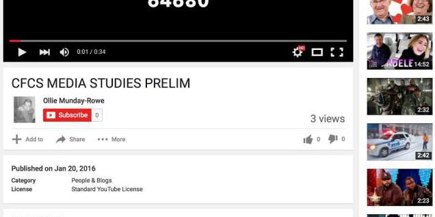 Licence standard Youtube