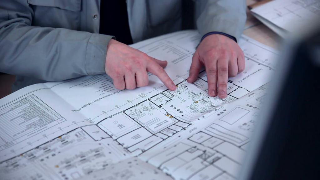 L'homme conçoit un bâtiment